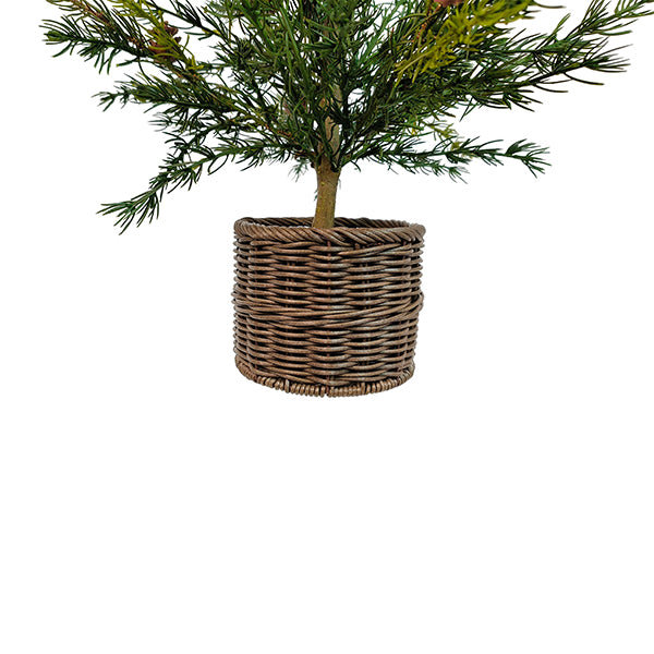 SEASONAL GREENERY TREE S/2 PINE BSKT 2FT