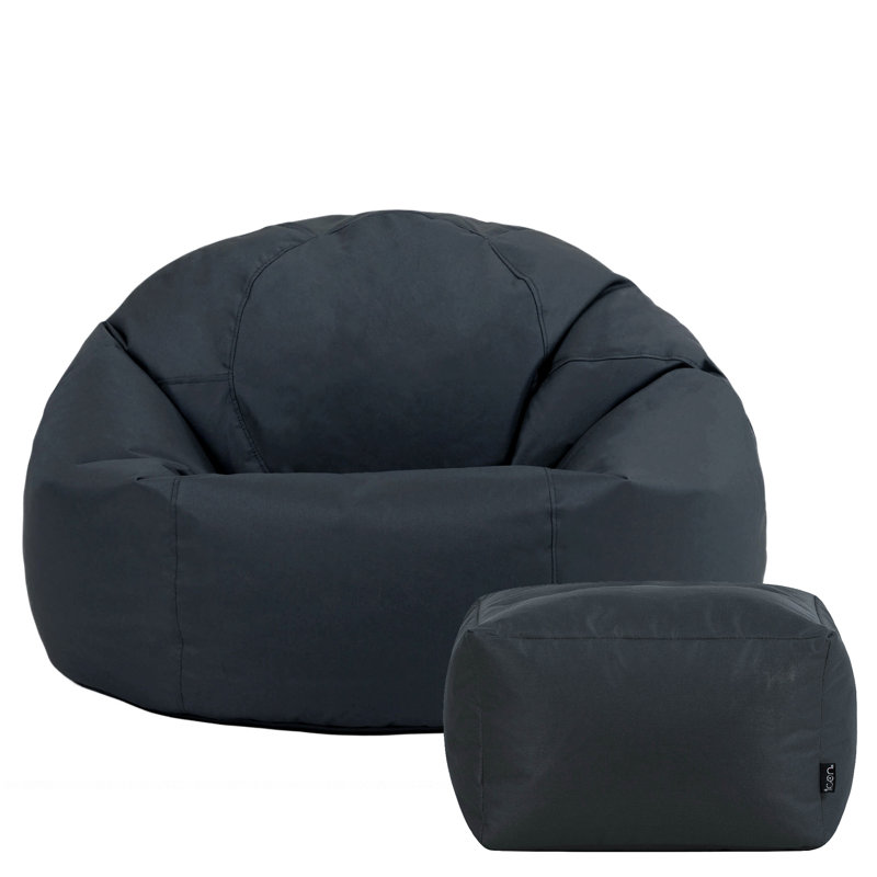 Bean Bag Lounger, Charcoal Grey