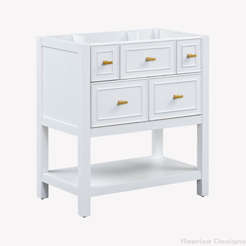 Base de meuble-lavabo simple 29,56 po seulement, Blanc