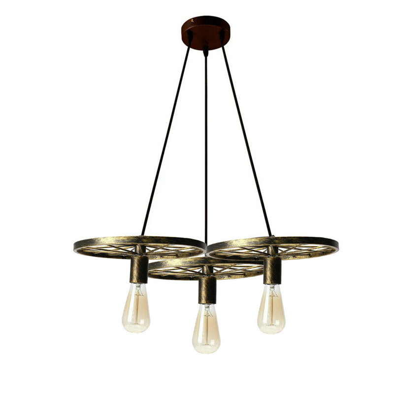 Sebring 3 - Light Unique/Statement Chandelier, Brushed Copper