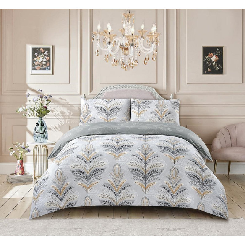 Bedding, Super King Duvet Cover + 2 Standard Pillowcases, Pink Floral