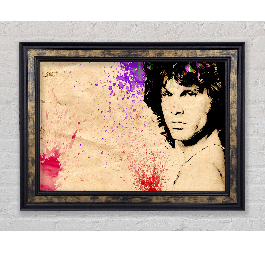 Jim Morrison Colour Splash - Bilderrahmen Kunstdrucke