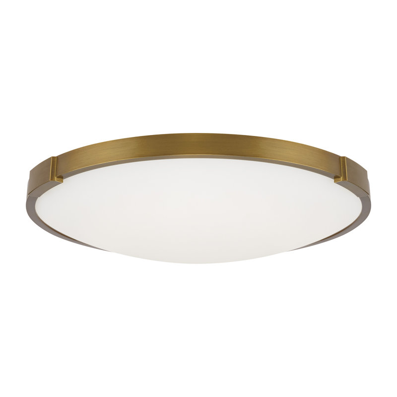 Lance 1 - Light LED Flush Mount, Aged Brass