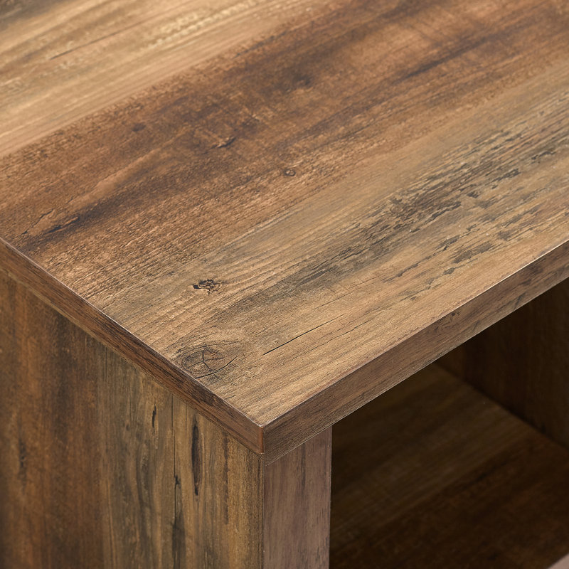 Galbaugh Unfinished TV Stand for TVs up to 58", Rustic Oak