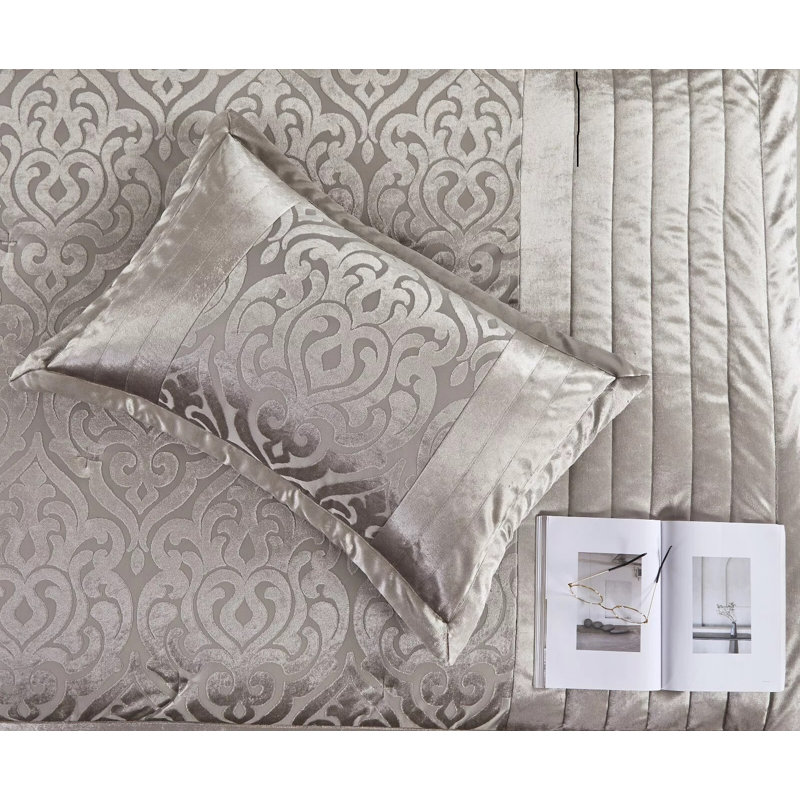 Wanship Polyester Bedspread with Pillow Shams Included, Mink, Super King Quilt + 2 Standard Shams