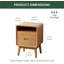 42cm W Solid Wood Bedside Table-604638274