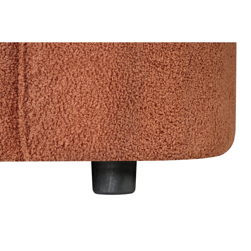 Canapé incurvé contemporain de 87 po de couleur orange: siège moelleux, conception épurée et structure durable - idéal pour les espaces de vie élégants