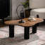 Table basse moderne en forme de nuage pour espace de vie, noir, vernis cuit lisse, installation rapide, 40,45 profondeurs de style primaire, structure, facile à entretenir, largeur de 25,3 po