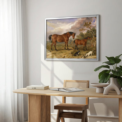 Mare and Foal with Dogs in a Landscape-James Ward-Framed Gallery Wrapped Canvas-c. early 19th Century