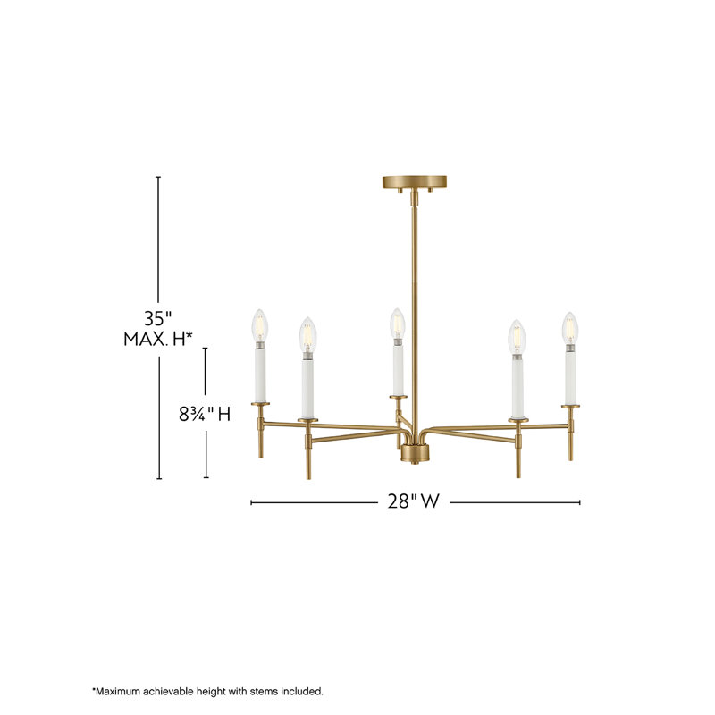 Luminaire suspendu 5 lumières Hux
