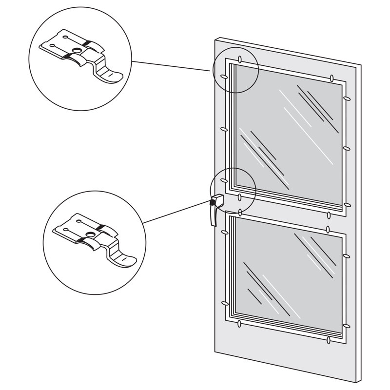 Bouton-pression pour fenêtre en acier Prime-Line