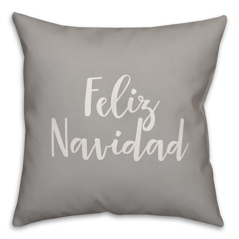  Coussin Feliz Navidad, Gris, Housse de coussin