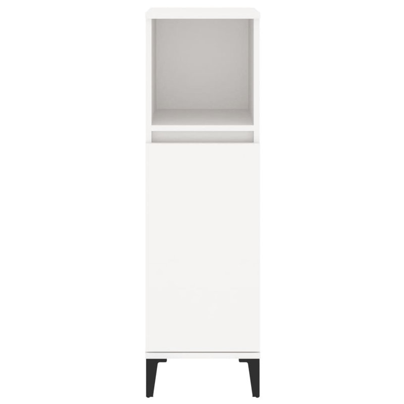 Kryslynn Linen Cabinet, White/Black