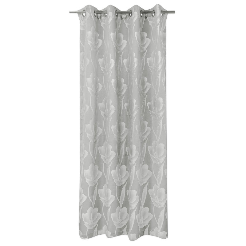 Motif floral en jacquard Cearley, Argent