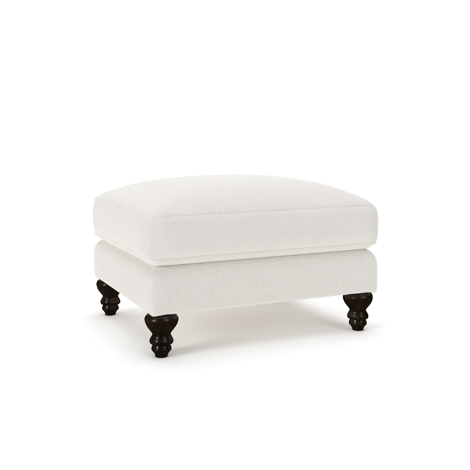 Walters Upholstered Ottoman, Apollo Alpaca Boucle