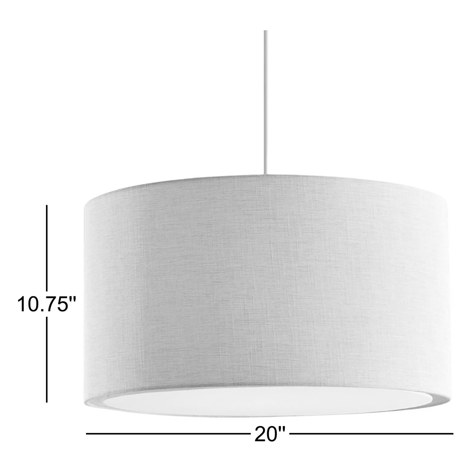 Kinnear Single Light Plug-in Pendant, Beige
