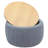 Round Storage Ottoman, 2 In 1 Function, Work As End Table And Ottoman, Dark Grey (25.5"X25.5"X14.5")-2020028744