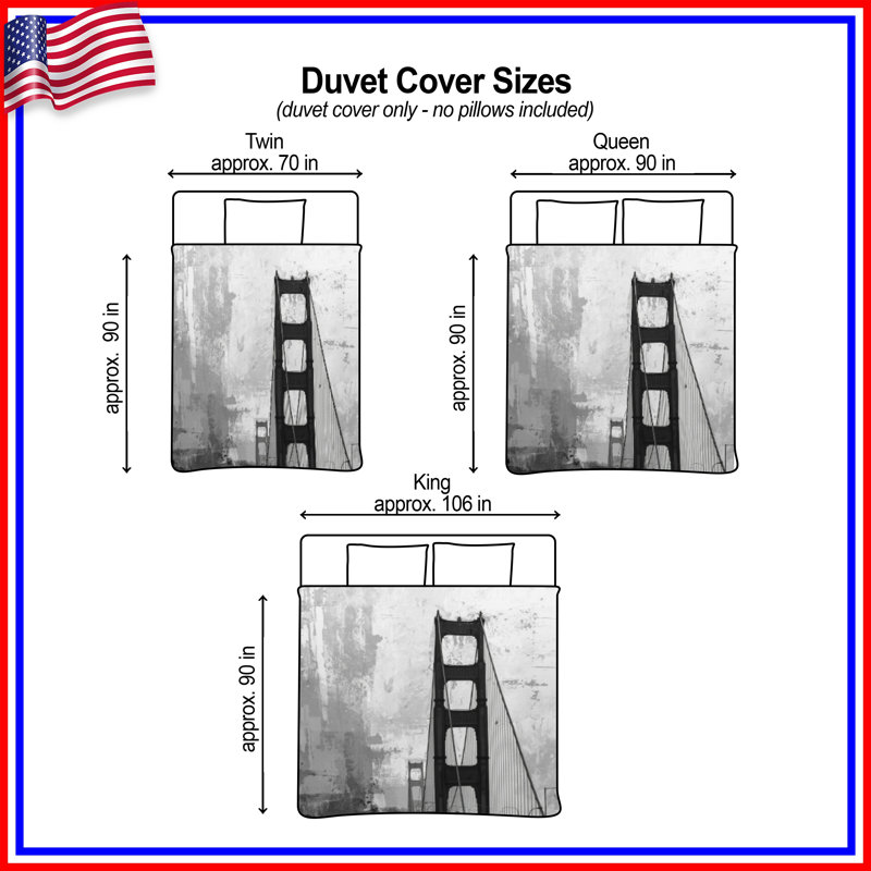 Housses de couette Golden Gate Bridge, Queen