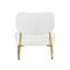  Chaise berçante en suède avec pieds dorés Teddy