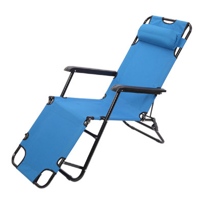 Chaise longue multifonctionnelle inclinable réglable avec tube en acier de qualité supérieure et tissu Oxford pour l'intérieur et l'extérieur