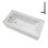Baignoire en alcôve en acrylique blanc brillant avec drain externe 60 po x 30 po Streamline