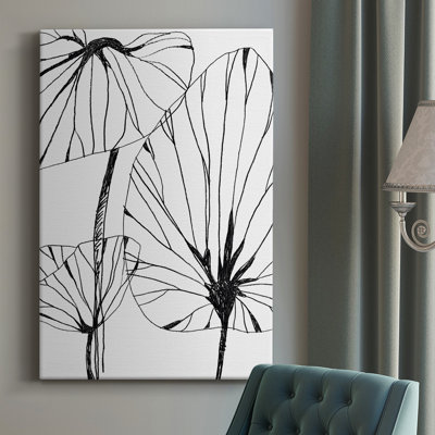 Reproduction sur toile tendue, "Linear Tropics with Gold IV"