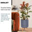 Dotted Style Cylinder Planter with Feet Concrete Effect Cylinder Round Planter on Hardwood Legs, Round Indoor Plant Pot Stand for Indoor Plants, Indoor Flower Pot with Dotted Pattern-1274800033-1274800035