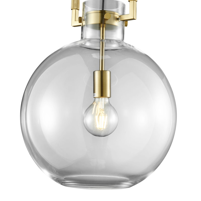 Luminaire suspendu simple en or 1 lumière Raeni