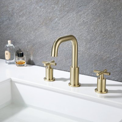 Widespread 2-handle Bathroom Faucet with Drain Assembly