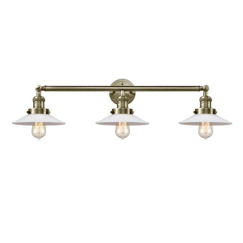 Miramontes 3 - Light Dimmable LED Vanity Light, Antique Brass, Clear, 6 Watt Vinage LED Bulb