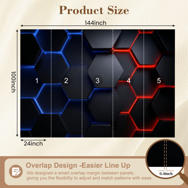 Red Barrel Studio Futuristic 3D Peel and Stick Wallpaper Technological ...