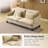  83.86"W Linen Blend Piped T-Cushions 2-Seat Loveseat Sofa-157209016
