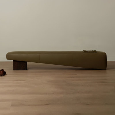 Orletta Microfiber Leather Upholstered Bench
