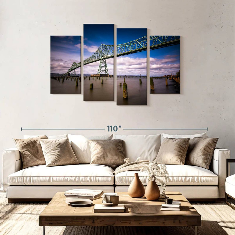 Lilie Astoria Megler Bridge, H 48 po x l 75 po