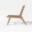 Chaise longue d'extérieur en bois de teck naturel