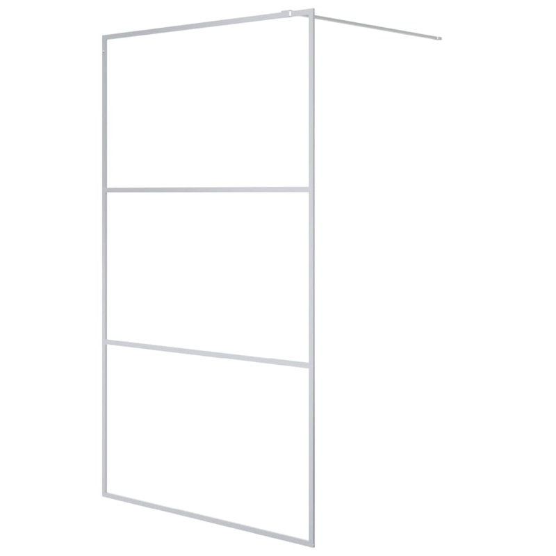 Strauss Framed with Clear Glass, 195cm H x 115cm W, Silver