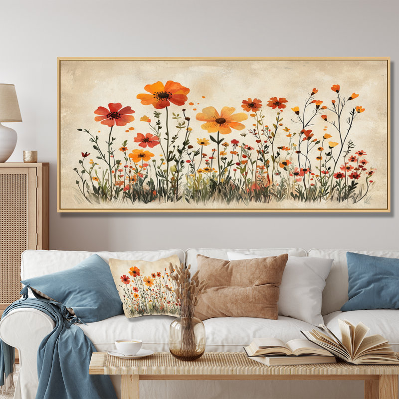 «Iverson Brown Earth Roots Of Wildflowers II», art mural sur toile, H 28 po x l 60 po, Toile tendue, Ne s’applique pas
