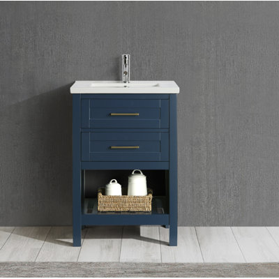 Elina 24'' Single Bathroom Vanity with Ceramic Top