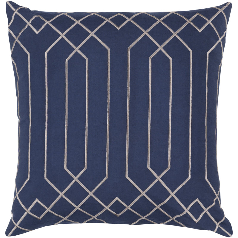  Coussin Lin, 22 po x 22 po, Lilas/Gris, Housse de coussin seulement - sans insert