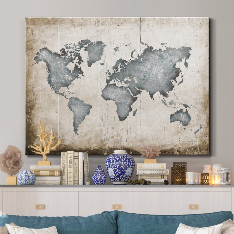 Carte industrielle - reproduction sur toile tendue, H 12 po x l 8 po x P 1 po