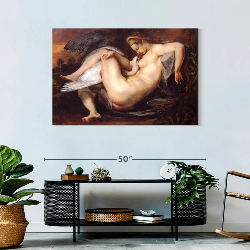 Léda et le cygne - 1601, H 30 po x l 45 po