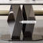 Sleek Rectangular Ultra Crystal Stone Dining Table-105490441