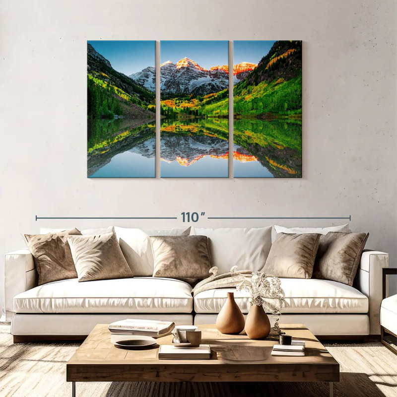 Alvord Maroon Bells Mountain Sunrise, 48" H x 74" W