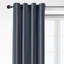 Shay Broad Ticking Stripe Dark Denim Cotton Grommet Top Drapery Panel Set of 2-1904618767