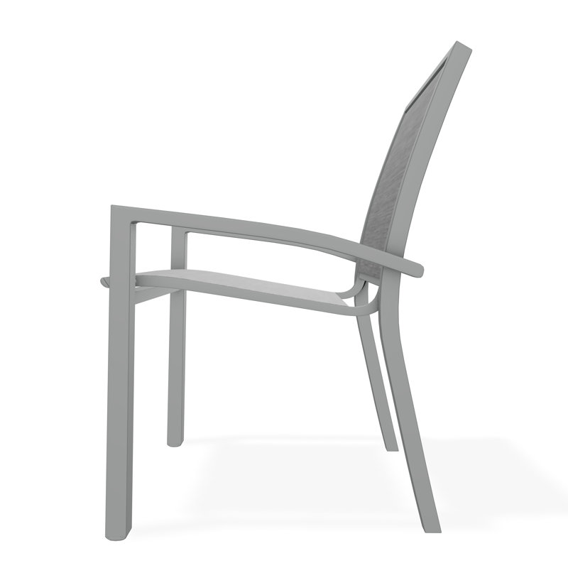 Kendall Outdoor Dining Chair, Graphite, Collect Charcoal