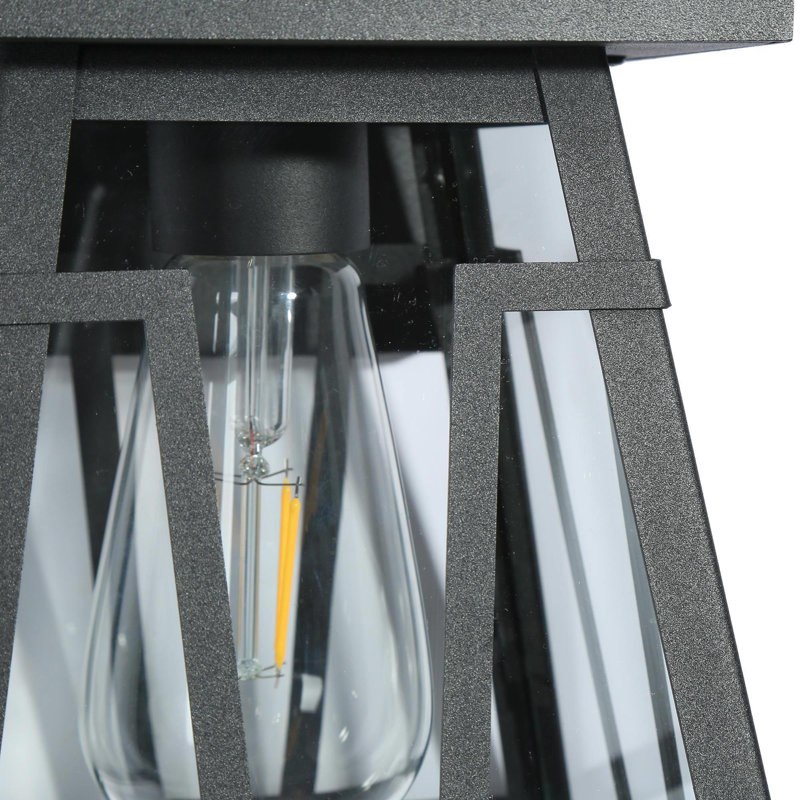 Lanterne murale d'extérieur noire H 10,6 po