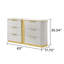 Commode Kingsley fini or et blanc