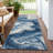 Machine Washable Indoor/Outdoor Cinead ACN1706 Navy Rug-104708141