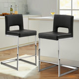 Hytham Upholstered Counter Stool