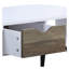 Table basse moderne avec tiroirs de rangement et compartiments ouverts Halima